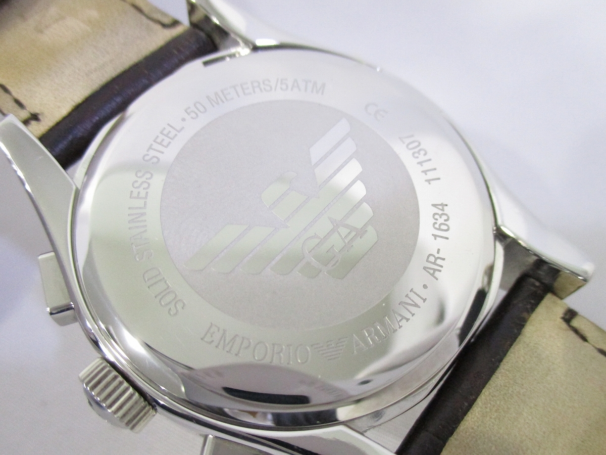 USED】EMPORIO ARMANI☆エンポリオアルマーニ バレンテ クロノグラフ 