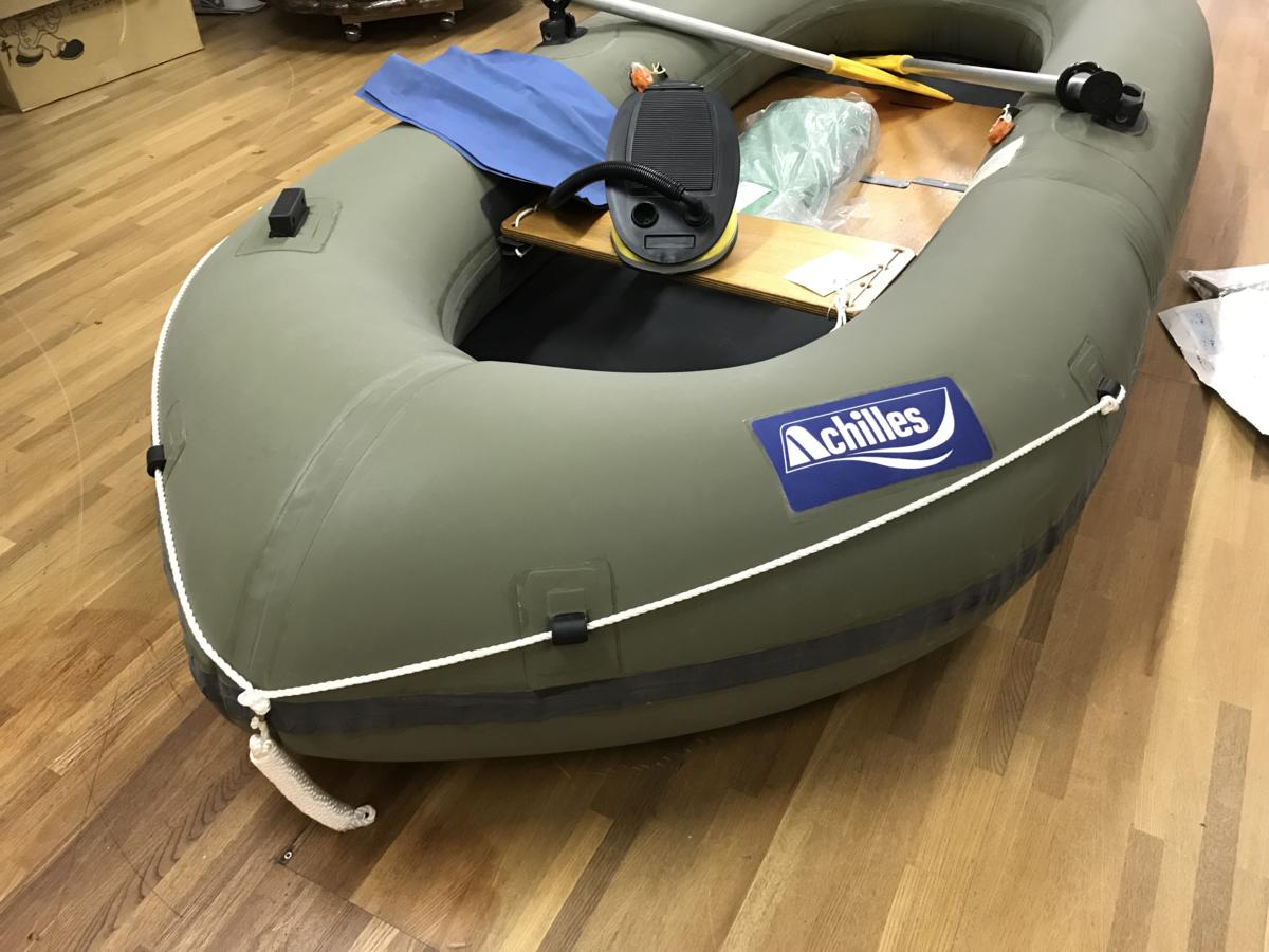 アキレス ゴムボート 2時間 1回使用のみ 座板 底板 オール  