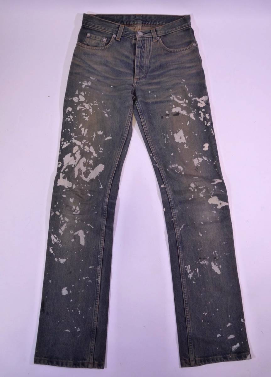 超希少HELMUT LANG 初期 本人期 90年代オリジナル ペンキ加工デニム 超 