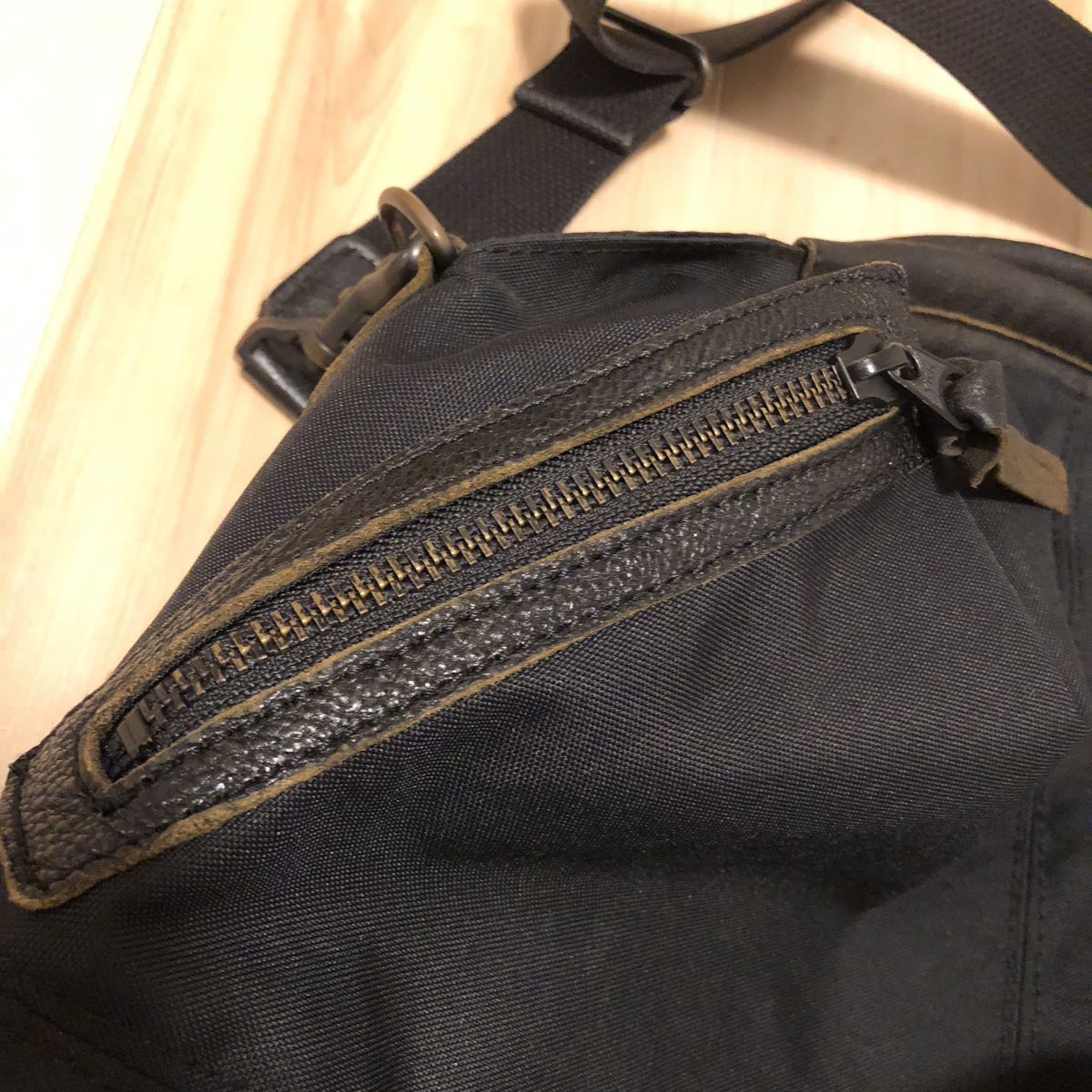 STUDIOUS ステュディオス レザー ナイロン 2WAY ハンドバッグ 