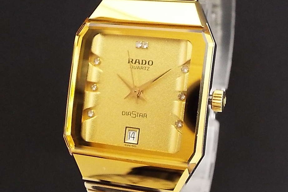 ラドー ダイヤスター レディース　腕時計 スクエア ゴールド　ヴィンテージ　稼働 美品】RADO ラドー/DIA STAR ダイヤスター/クオーツ/レディース腕時計