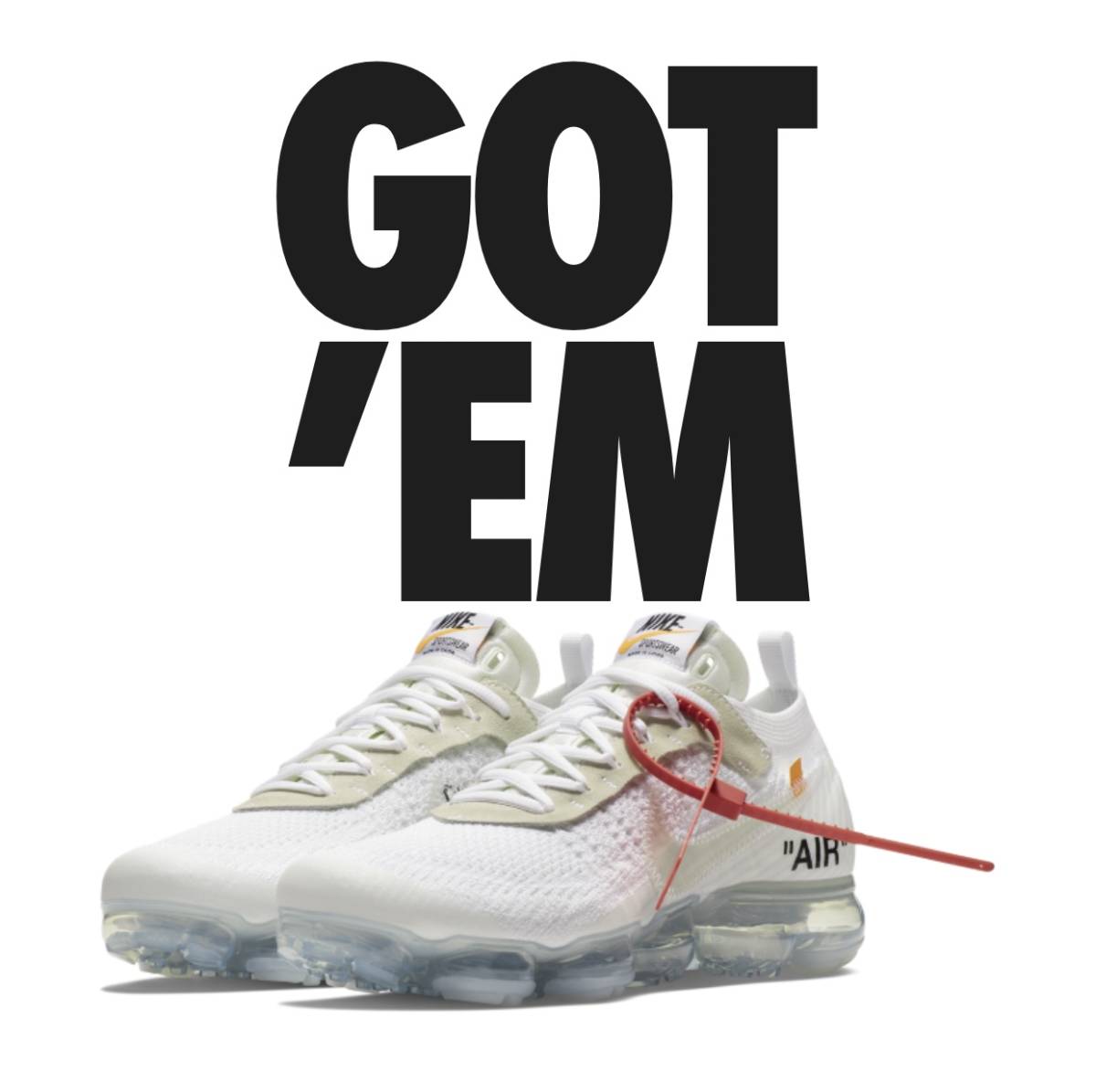 NIKE AIR VAPOR MAX OFF WHITE 白 27.5 cm SNKRS購入 ナイキ エア 