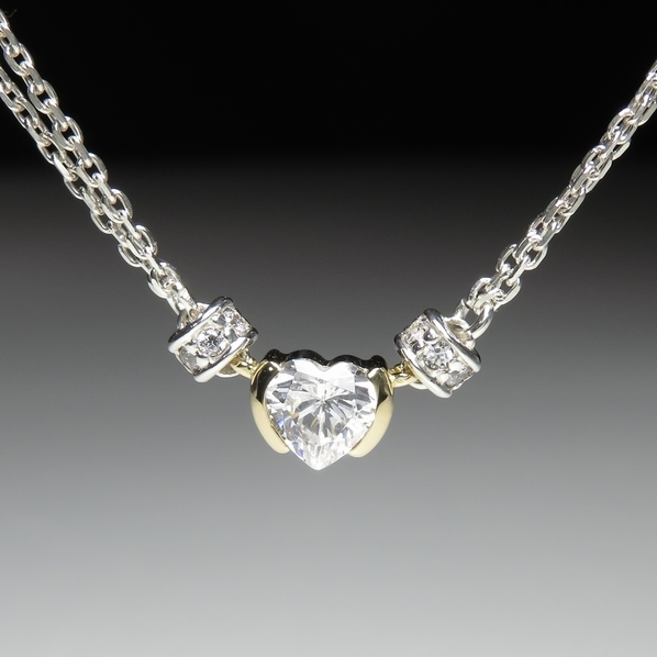スタージュエリー 【STAR JEWELRY ネックレス】 SV925 K18 ハート 18 