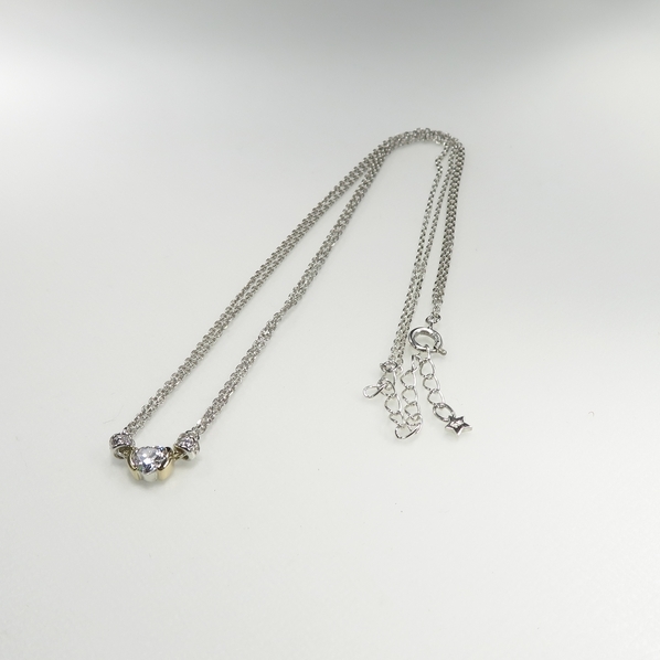 STAR JEWELRY スタージュエリー SV925 K18 ネックレス 質イコー 
