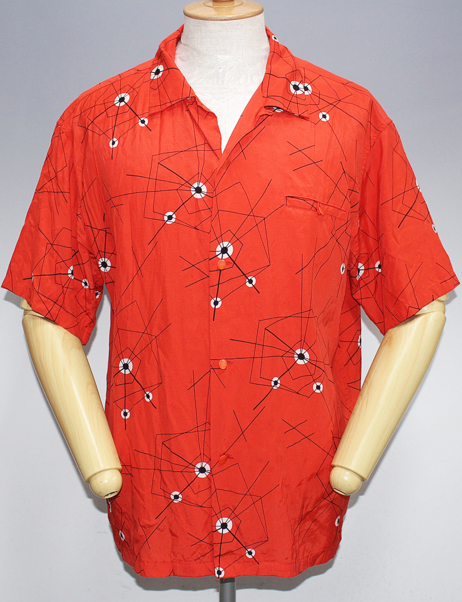 STAR OF HOLLYWOOD スターオブハリウッド 半袖オープンカラーシャツ “ATOMIC SPIDER WEB” SH37594 size XL / スパイダーウェブ