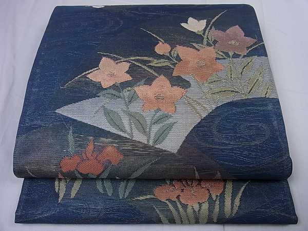 鬼しぼ縮緬 正絹 金彩 逸品 平和屋着物○九寸名古屋帯 九寸名古屋帯