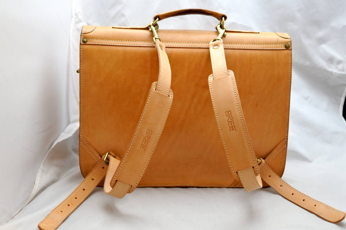 総革☆逸品☆ BREE ブリー ヌメ革 レザー 3way リュック バックパック 