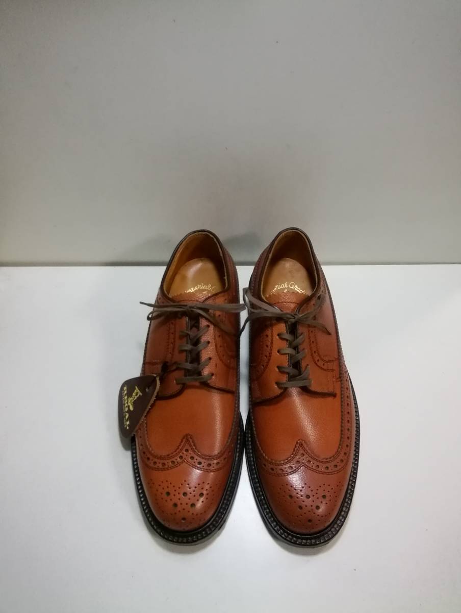未使用品の美品!REGAL ウィングチップ 2235 インペリアル24.5EE REGAL [IMPERIAL GRADE] #2235 ウイングチップ 茶 90年代新品デッド