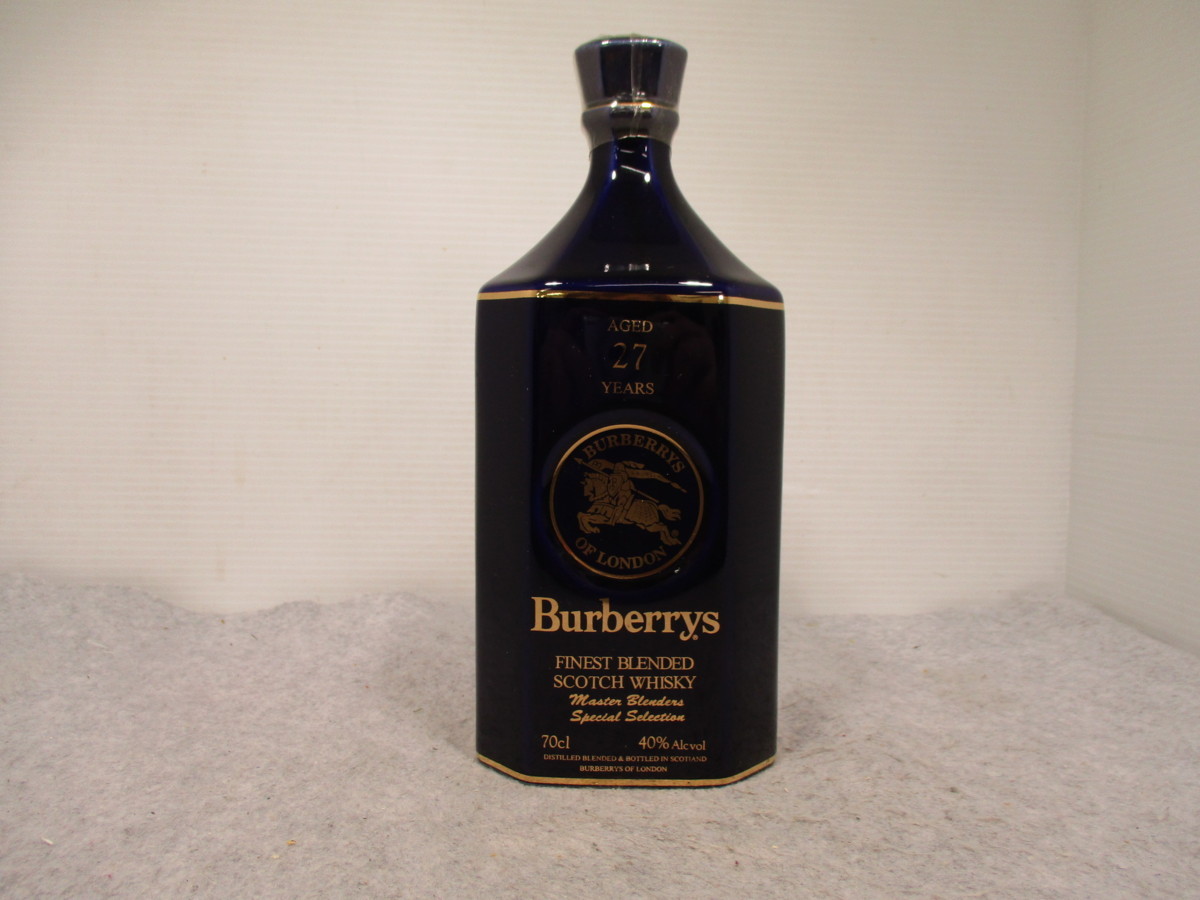 BURBERRYS 27年 バーバリー 27年 ウイスキー 陶器ボトル 箱入 未開封 