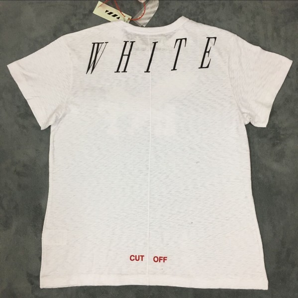 人気未使用品OFF WHITE　 丸首半袖　Tシャツ　男女兼用　希少 M 　鷹　白