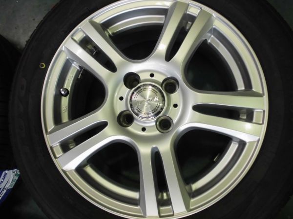 美品！ 新品タイヤ！ バリ山！ バリ溝！ 175/65R15 中古ラジアルset weds ジョーカー + Toyo(トーヨー) ナノエナジー３ プラス