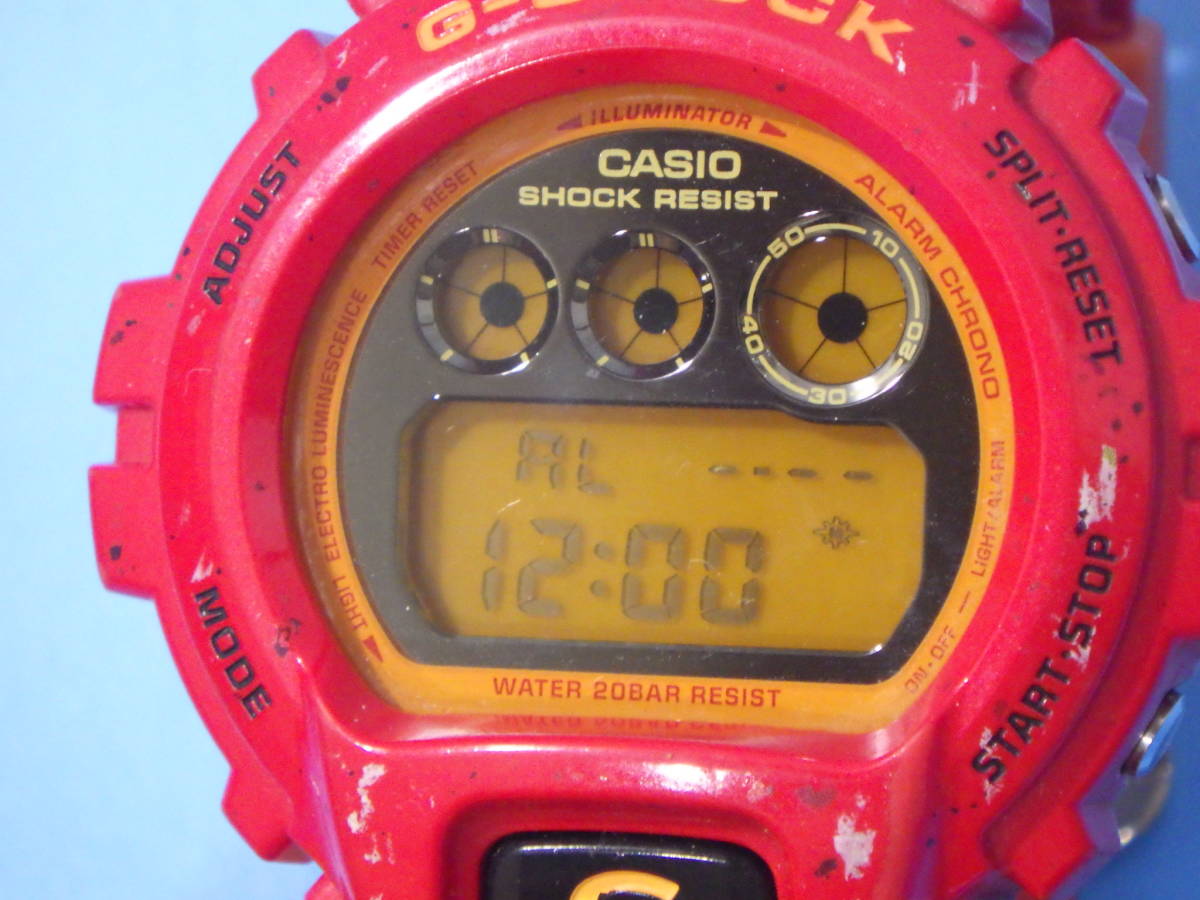 メンズ G-SHOCK DW-6900CB クレイジーカラー レッド レア 希少 腕時計