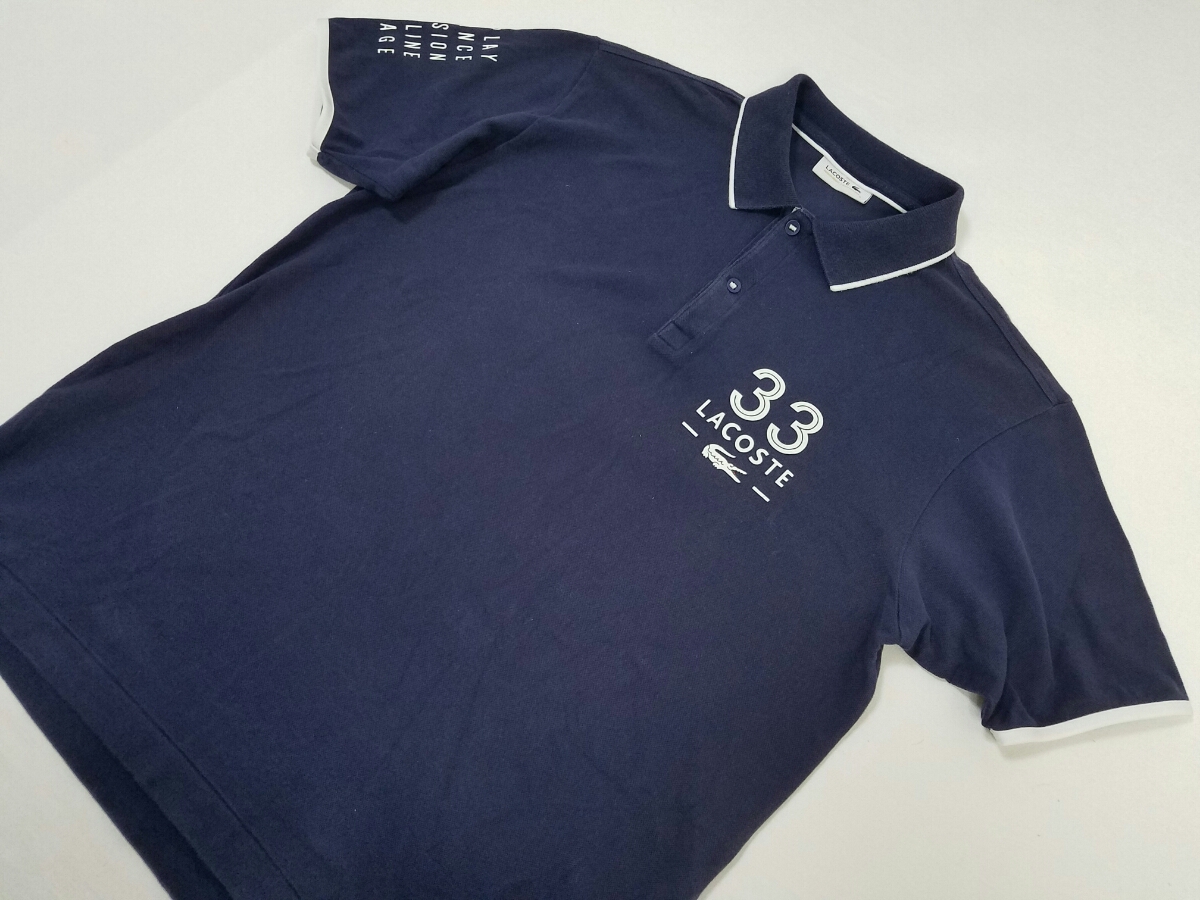 状態良好 日本製 LACOSTE ラコステ 鹿の子ポロシャツ 半袖ポロシャツ 