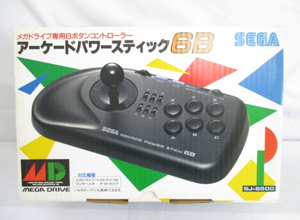 ☆☆メガドライブ専用　６ボタンコントローラー　アーケード　パワースティック　６B　SJ-６６００☆USED品