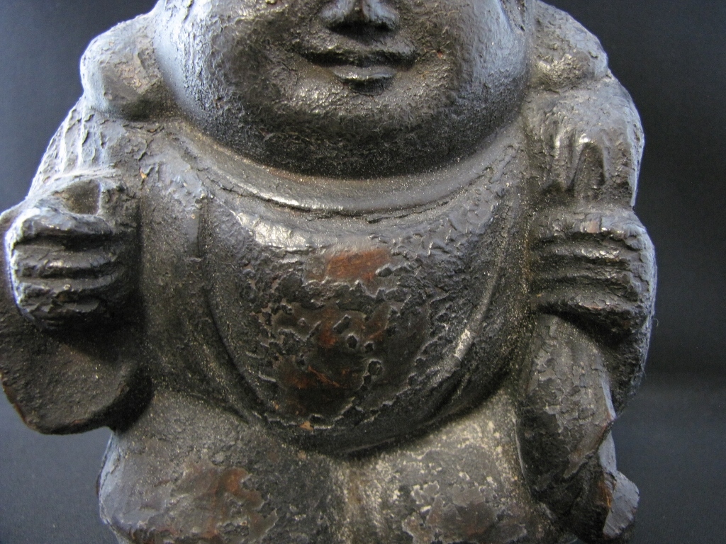 江戸時代以前 木彫 大黒天 七福神 商売繁盛 18㎝ 大黒さん 縁起物 密教