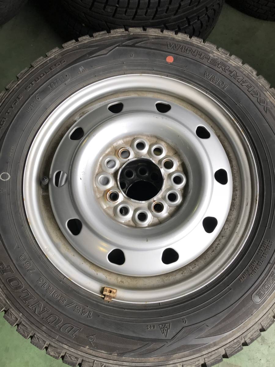 バリ山145/80R13　75Q　鉄ホイール・激安!!4本セット価格2362