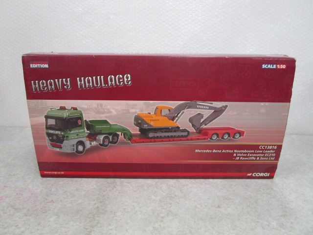 豊富な，本物保証 破損有 1/50 CORGI CC13816 メルセデス ベンツ Actors Nooteboom Low Loader &Volvo Excavator EC210 JB Rawcliffe&Sons Ltd(建設車両、作業車)｜売買されたオークション情報、yahooの商品情報をアーカイブ公開 - オ 建設車両、作業車