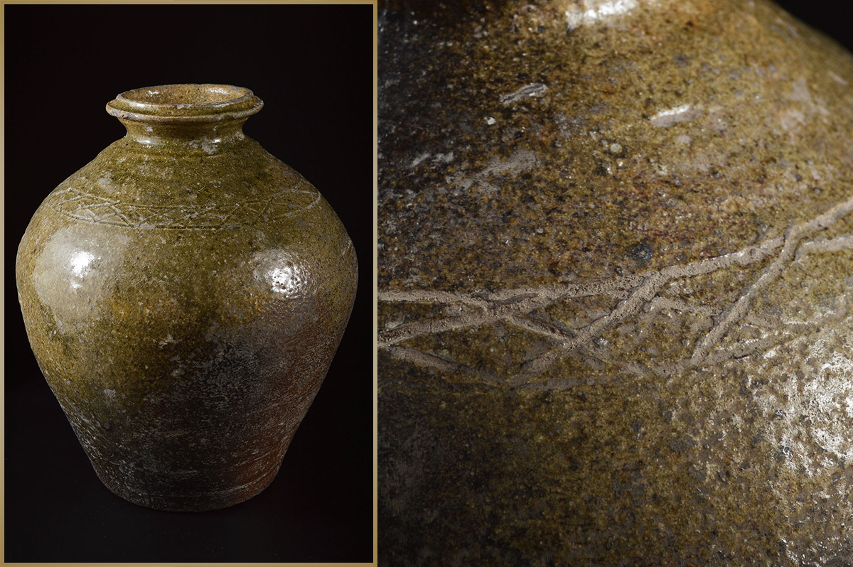 ♥信楽　檜垣文　花瓶　時代箱付き　壺　壷　骨董品 信楽 壺(陶芸)の中古品・新品・未 -古 2026年最新Yahoo!オークション
