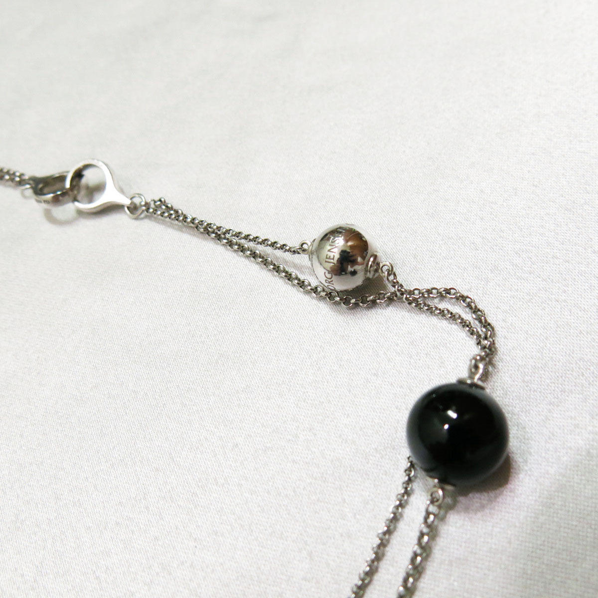 日本直送 美品 GEORG JENSEN ジョージ ジェンセン オニキス シルバー 