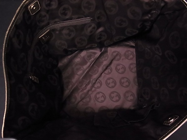 1円 ■極美品■ GUCCI グッチ 267474 GG ナイロンキャンバス トートバッグ ショルダーバッグ ゴールド×ピンクベージュ M038I