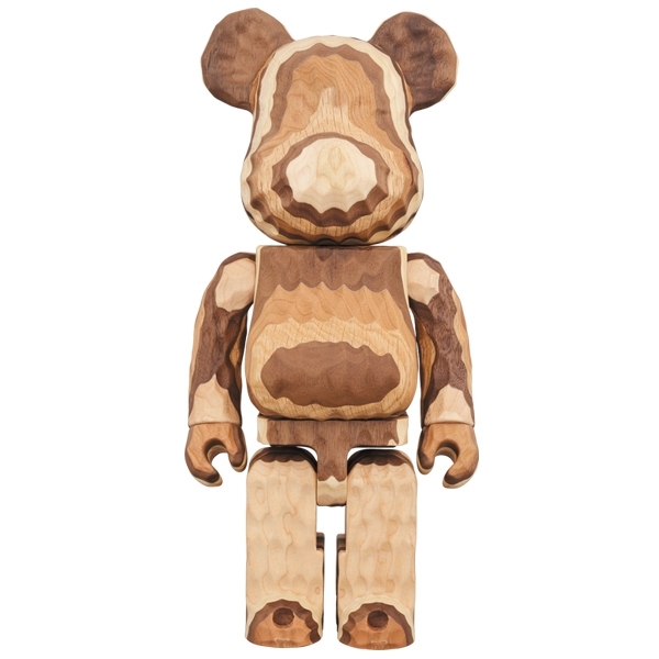 新品未開封 BE@RBRICK カリモク fragmentdesign 400％ carved wooden