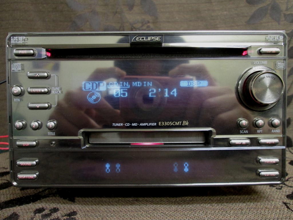イクリプス CD/MDデッキ 整備済 E3305CMT Bk＜＜売切り♪ M1286
