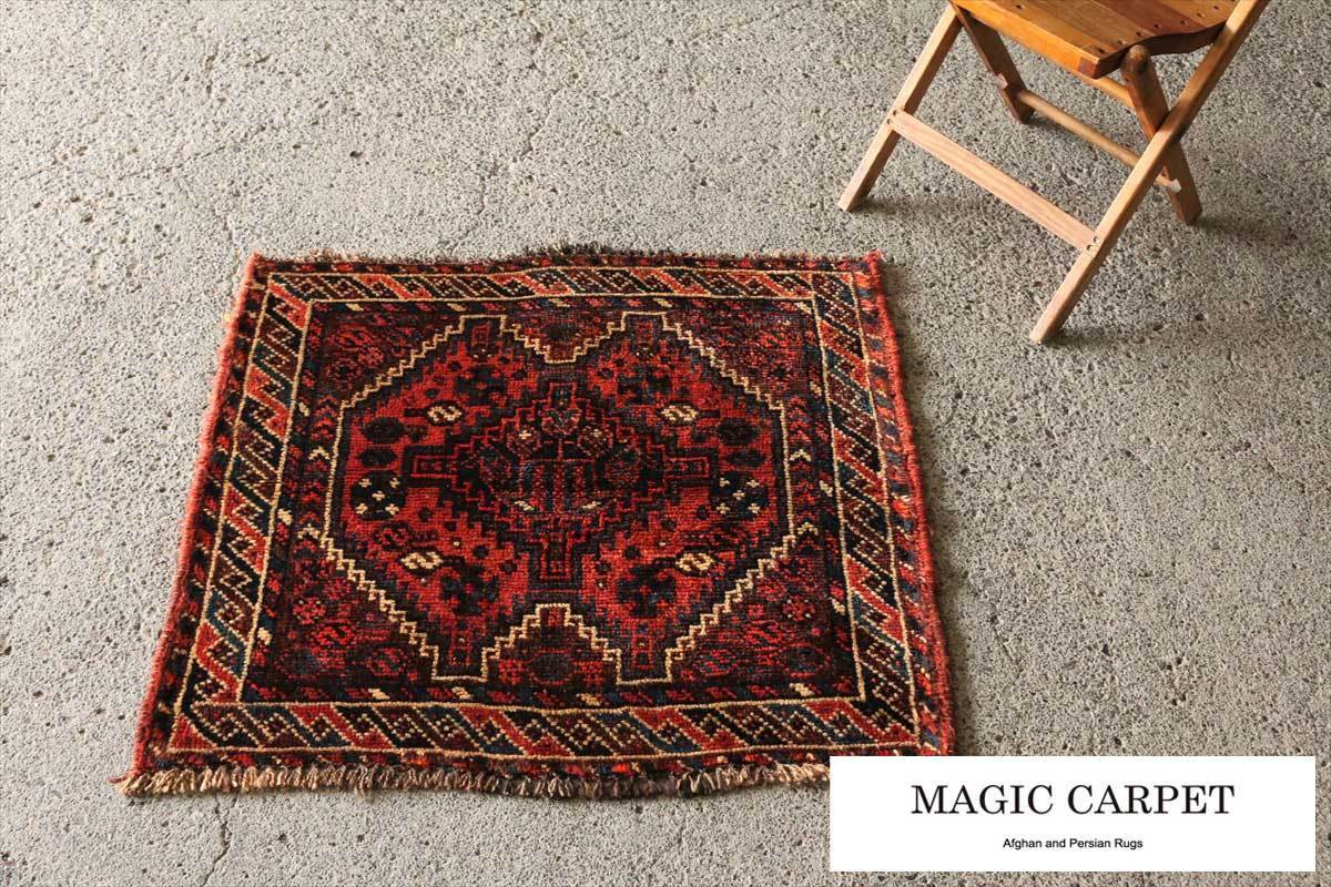 稀少 ￥43，484→34，787 只今特別20%OFFセール イラン産 ペルシャ絨毯 手織り 87×94cm ラグ アンティーク家具 カーペットCPRS10142