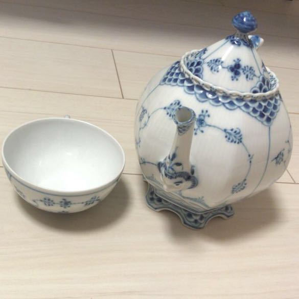 【数量限定，2026】 ROYAL COPENHAGEN ロイヤルコペンハーゲン ブルーフルーテッド フルレース ティーポット フェイス 顔付 人面 カップ(ロイヤルコペンハーゲン)｜売買されたオークション情報、yahooの商品情報をア ロイヤルコペンハーゲン