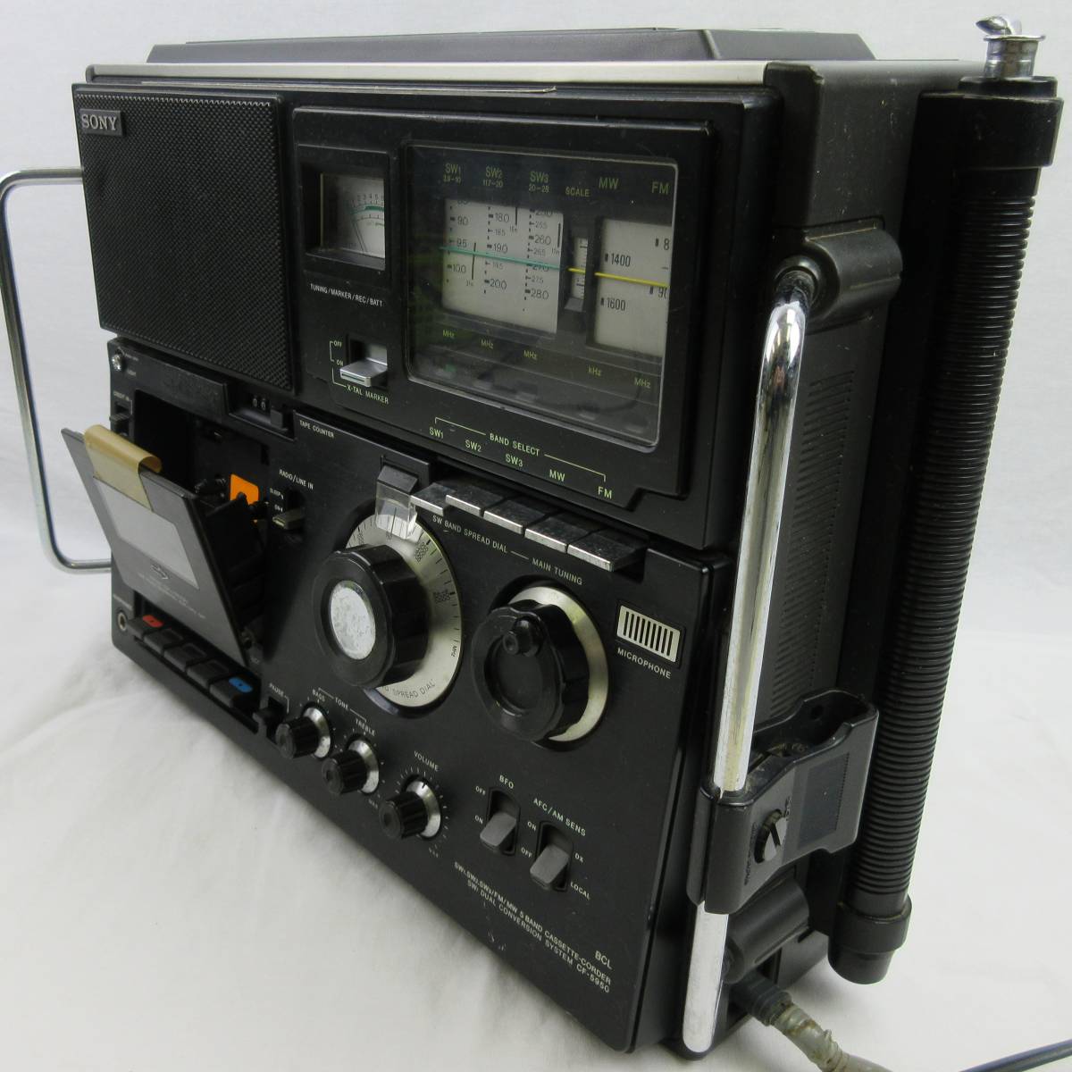 SONY BCLラジオカセットレコーダー スカイセンサー CF-5950ジャンク SONY BCL スカイセンサーラジカセ CF-5950 短波 【ジャンク】 番外編