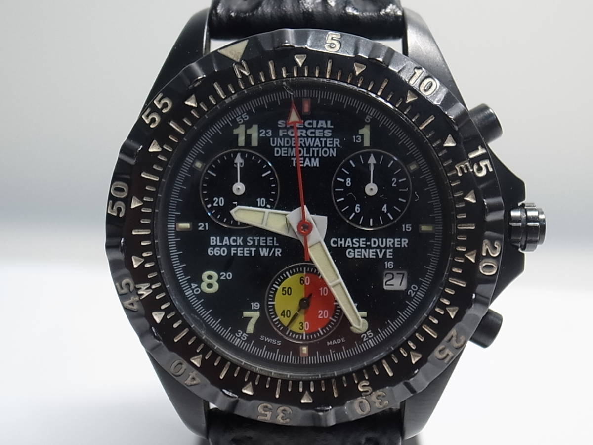 お*ち様 CHASE-DURER チェイスデューラー　クロノグラフ　実物の零戦パ CHASE-DURER チェイス デューラー SPECIAL FORCES UNDERWATER