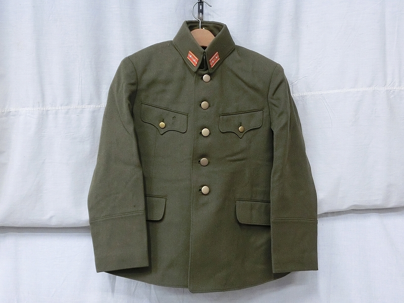 旧日本軍 軍衣 B07036 中川軍服店 旧日本陸軍 中尉襟章付 九八式軍衣 軍服
