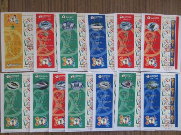 2002 ○シート貼り初日カバーロット（ワールドカップサッカー、各会場 