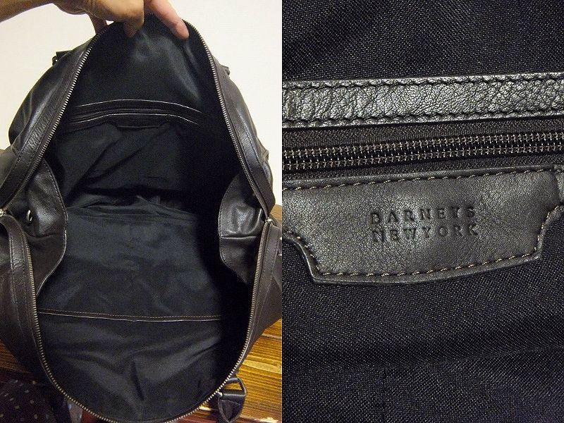 S*S様 美品　大容量　バーニーズニューヨーク　レザーボストンバッグ　2way 極上:BARNEYS NEW YORK.大型レザーボストンバッグ2way(ストラップ付
