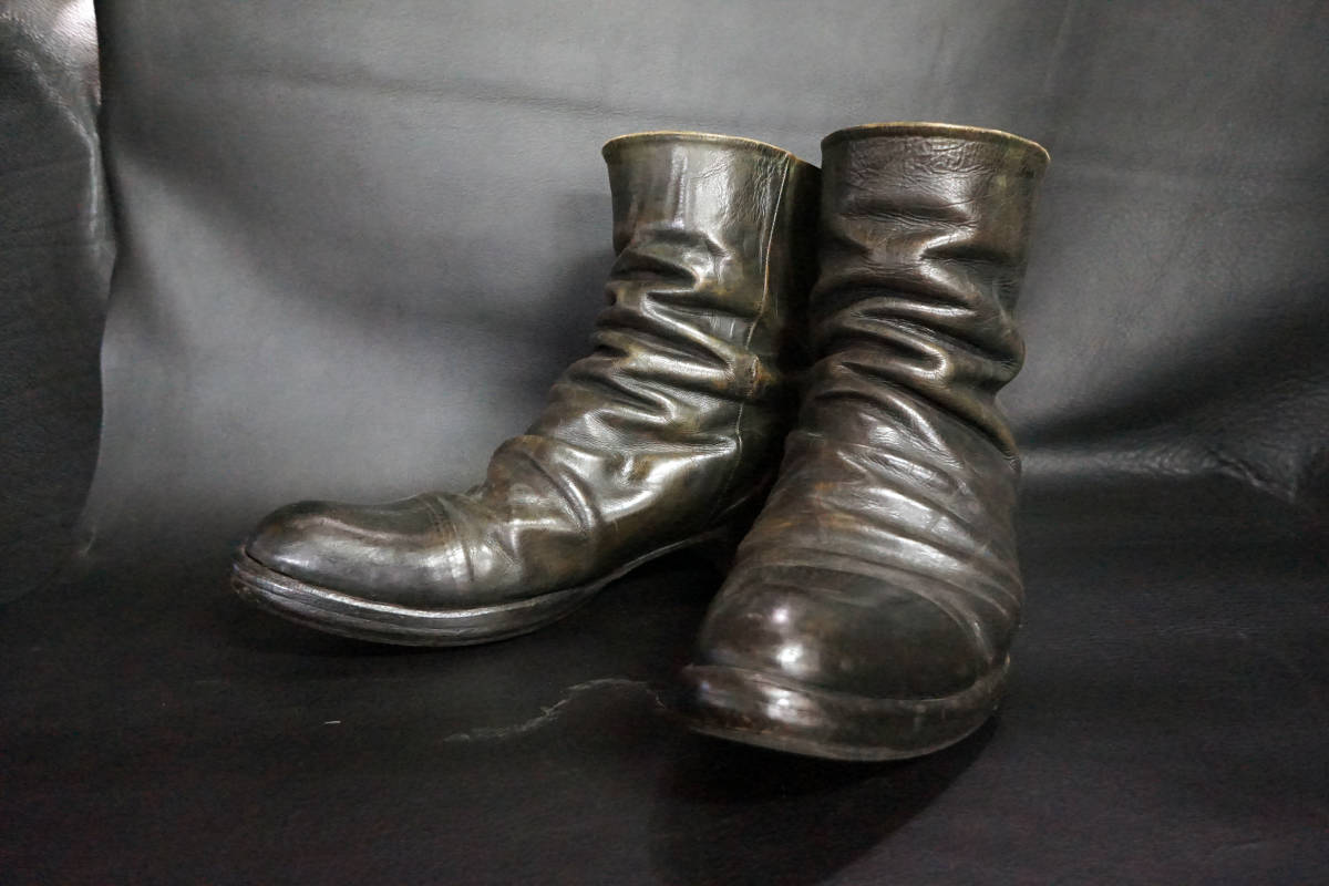 MIHARA YASUHIRO カップトゥ炙り出し ドレープブーツ 26cm ミハラ 