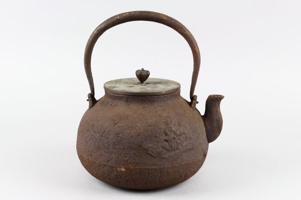 鉄瓶 煎茶道具 茶道具 龍文堂造 龍文堂 湯沸 時代物 時代煎茶道具 茶釜