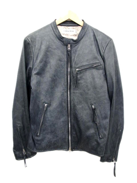 人気SALE，送料無料 ヴァンキッシュ VANQUISH ラムレザー ジャケット シングル ライダース M 紺 ネイビー メンズ(メンズファッション)｜売買されたオークション情報、yahooの商品情報をアーカイブ公開 - オークファ その他