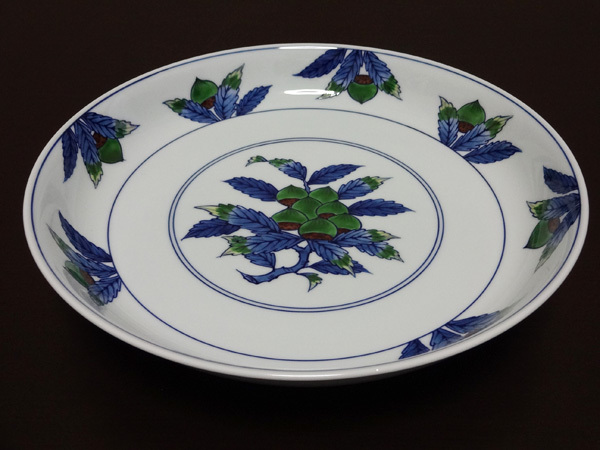 5.3.3 館林源右衛門 染錦 柘榴 皿 飾り皿 25cm 売り切り お買い得 5.3.3 館林源右衛門 染錦 柘榴 皿 飾り皿 25cm 売り切り お買い得