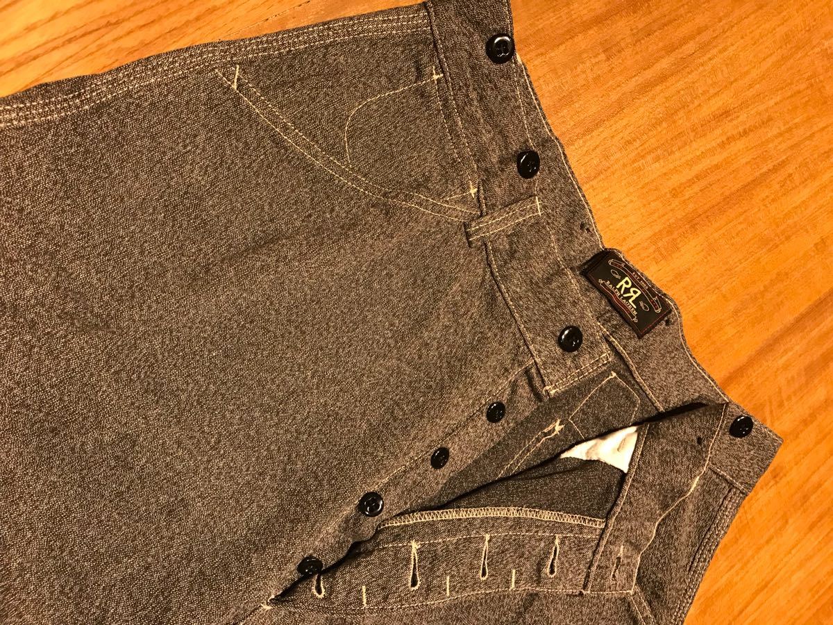 レア ラルフローレン RRL ブラックシャンブレーワークパンツ シンチ 
