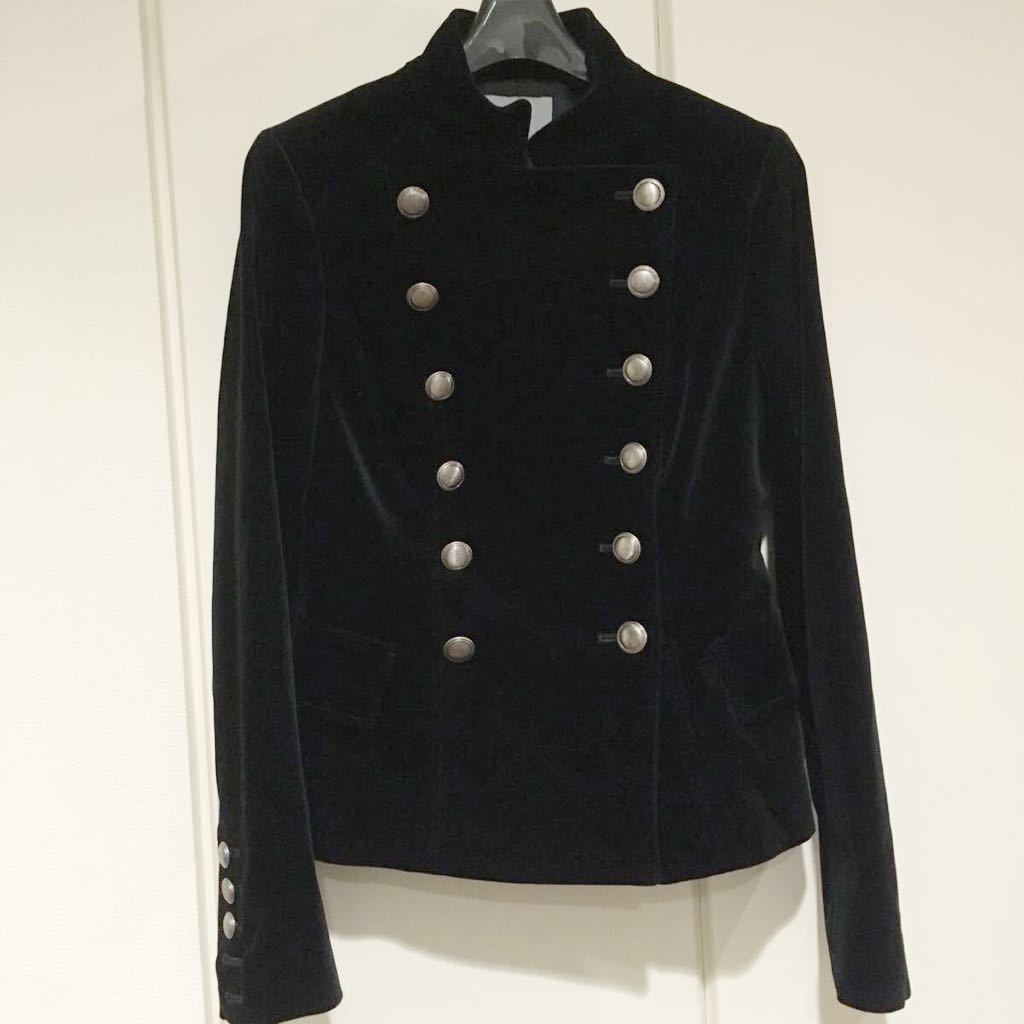 セオリーリュクス theory luxe ナポレオン ジャケット ベルベット ブラック ４０