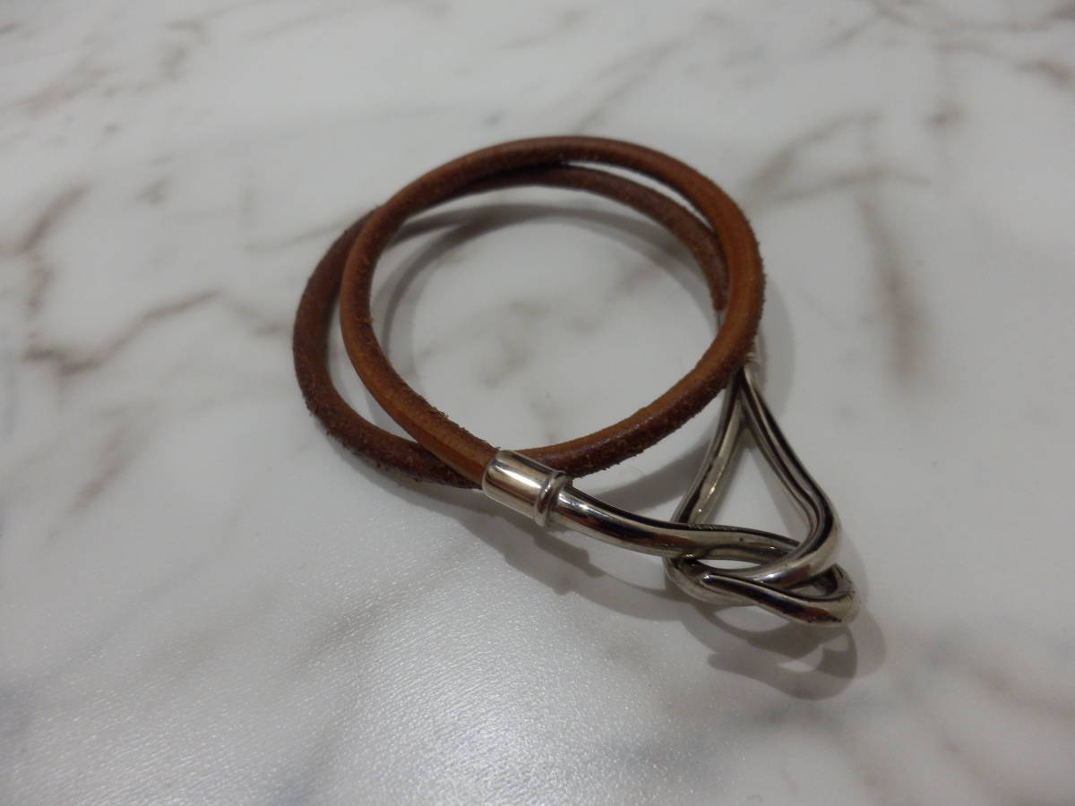 エルメス ジャンボチョーカー 2重巻 ブレスレット レザー 【美品