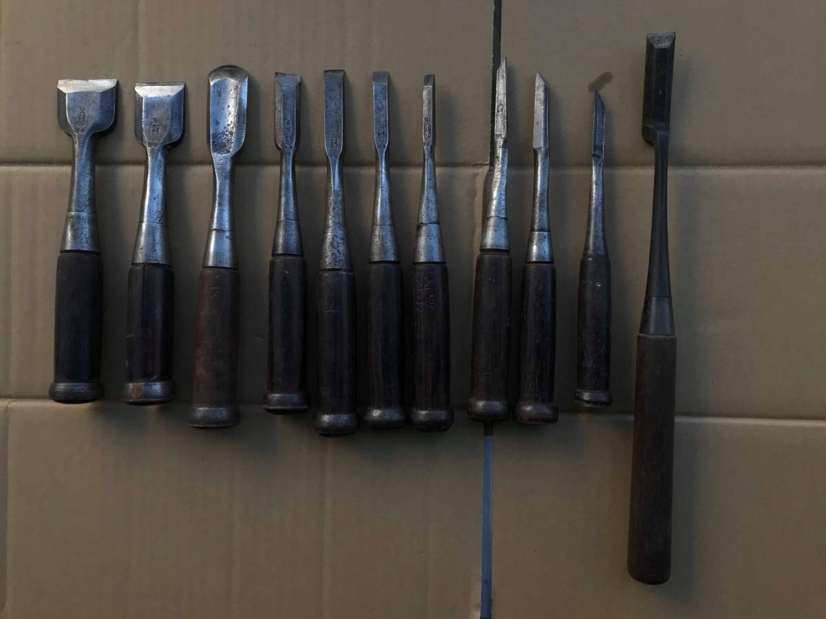 ノミ 鑿 のみ 11本セット 在銘 宮永 他 大工道具 【公式通販】