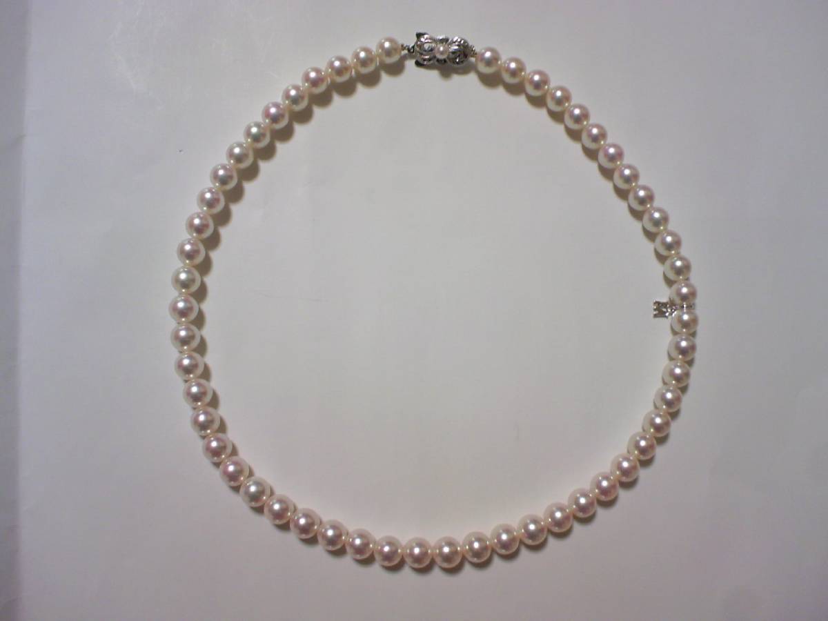 ミキモト MIKIMOTO パール あこや真珠 ネックレス 7.5-8mm 43cm 留金 