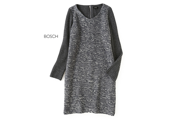 美品★BOSCHボッシュ★38size/9号★ニットワンピースH298