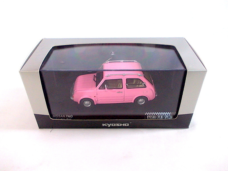 未使用】京商 1/43 日産 パオ イベント特別仕様色/ピンク（No.03412PK