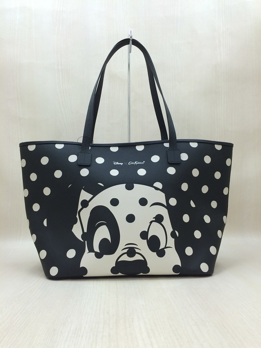 Cath Kidston◆トートバッグ/PVC/BLK/ドット/Disney/101匹ワンちゃん