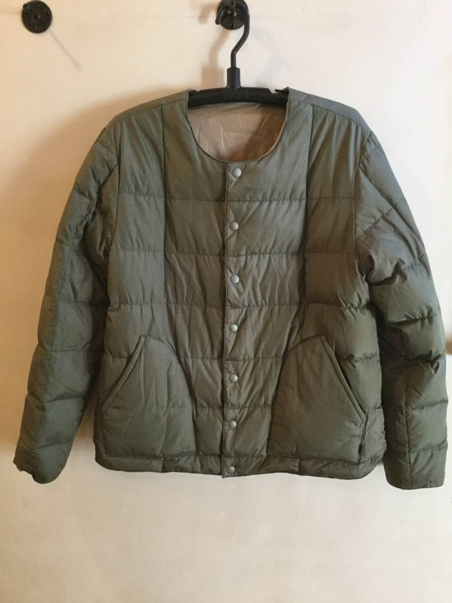 【品質保証，大得価】 HOUSTON ヒューストン インナーダウンジャケット ノーカラー リバーシブル(Lサイズ)｜売買されたオークション情報、yahooの商品情報をアーカイブ公開 - オークファン Lサイズ