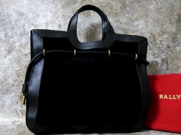 24SS NEWBALLY_men ⁄カーフレザー＆スエード ボストンバッグ (BALLY