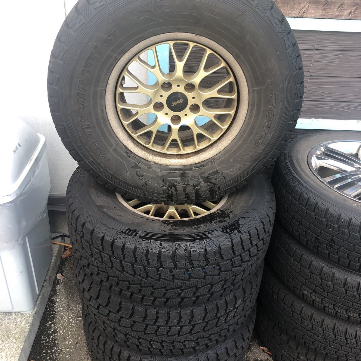 クライスラー jeepジープ ラングラー サハラ 純正 スタッドレス溝あり 