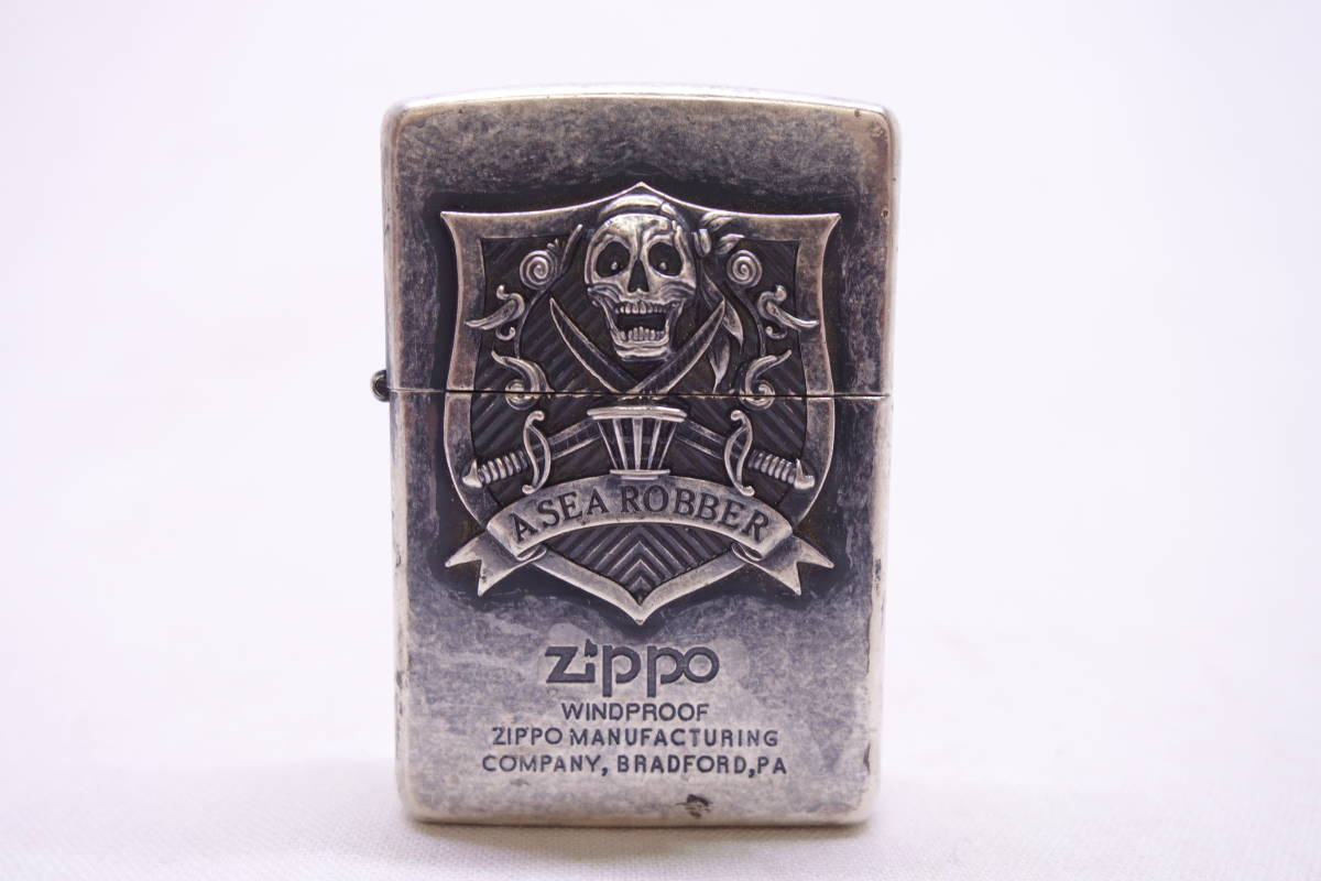 ◇中古品◇ZIPPO オイルライター A SEA ROBBER 海賊 スカル SEA ROBBER 