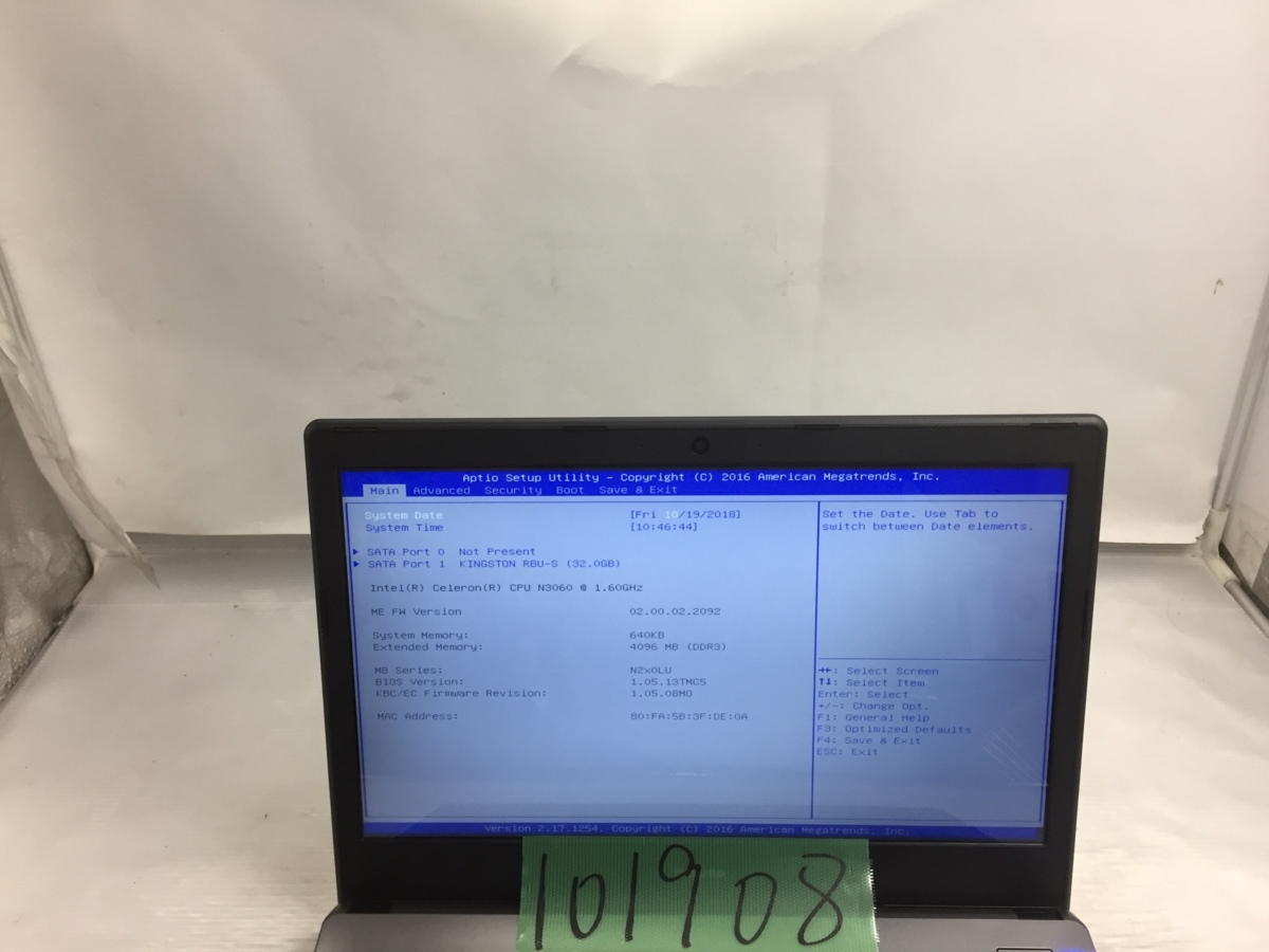 ジャンク mouse Celeron N3060 1.60GHz　中古 ノートパソコン 101908